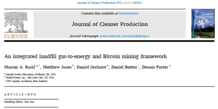 An integrated landfill-gas-to-energy and Bitcoin mining framework